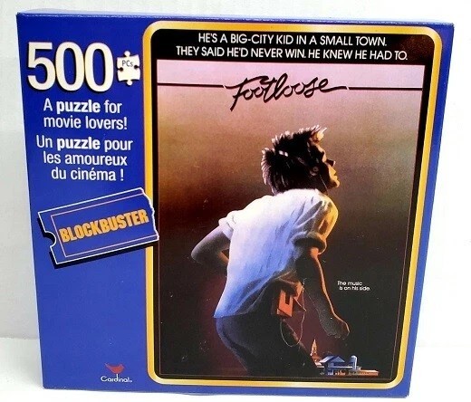 500pc BLOCKBUSTER PUZZLE JIGSAW FOOTLOOSE CLUELESS OFFICE SPACE FLASHDANCE MOVIE