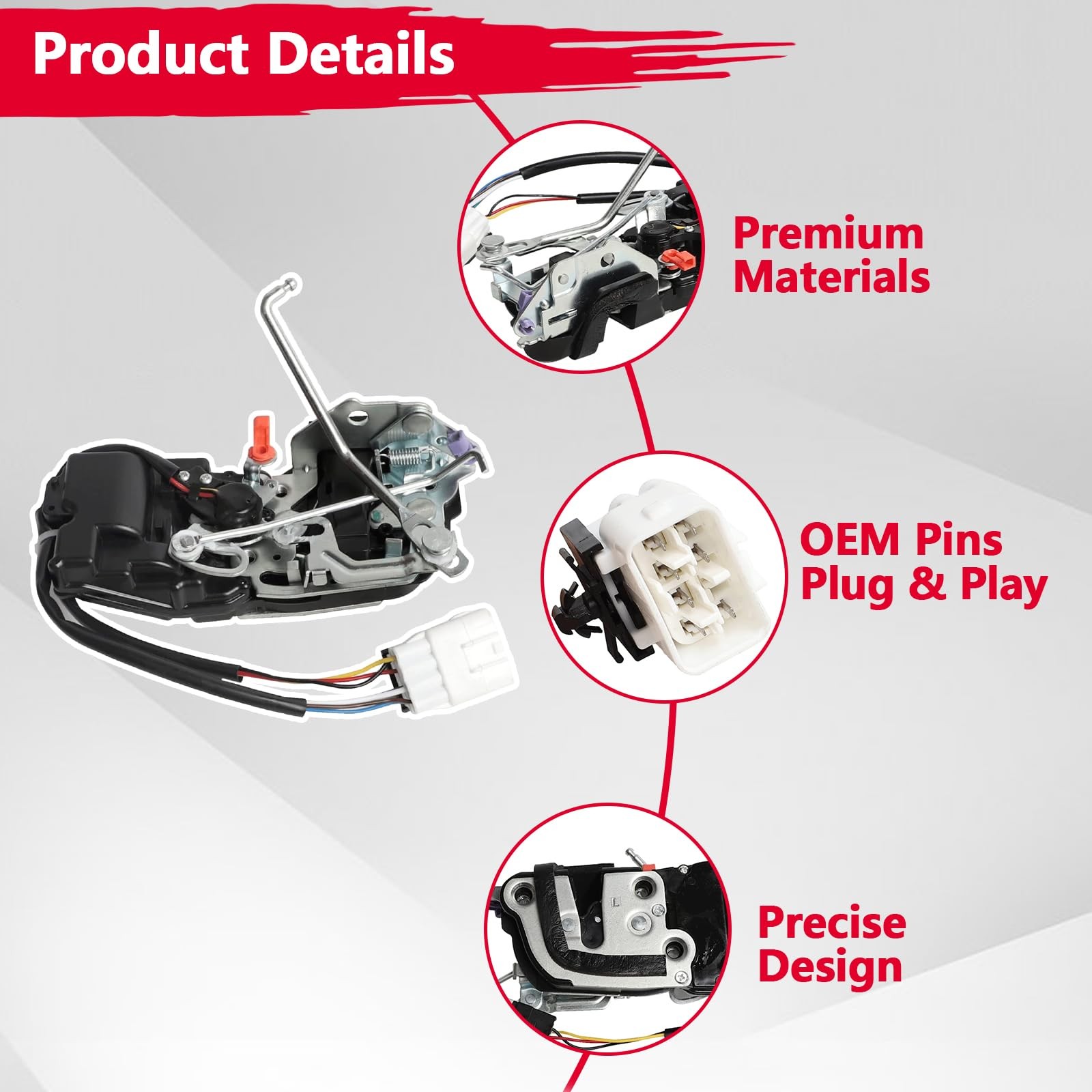 Power Door Lock Actuator Motor Front Driver Side Compatible with Tacoma…