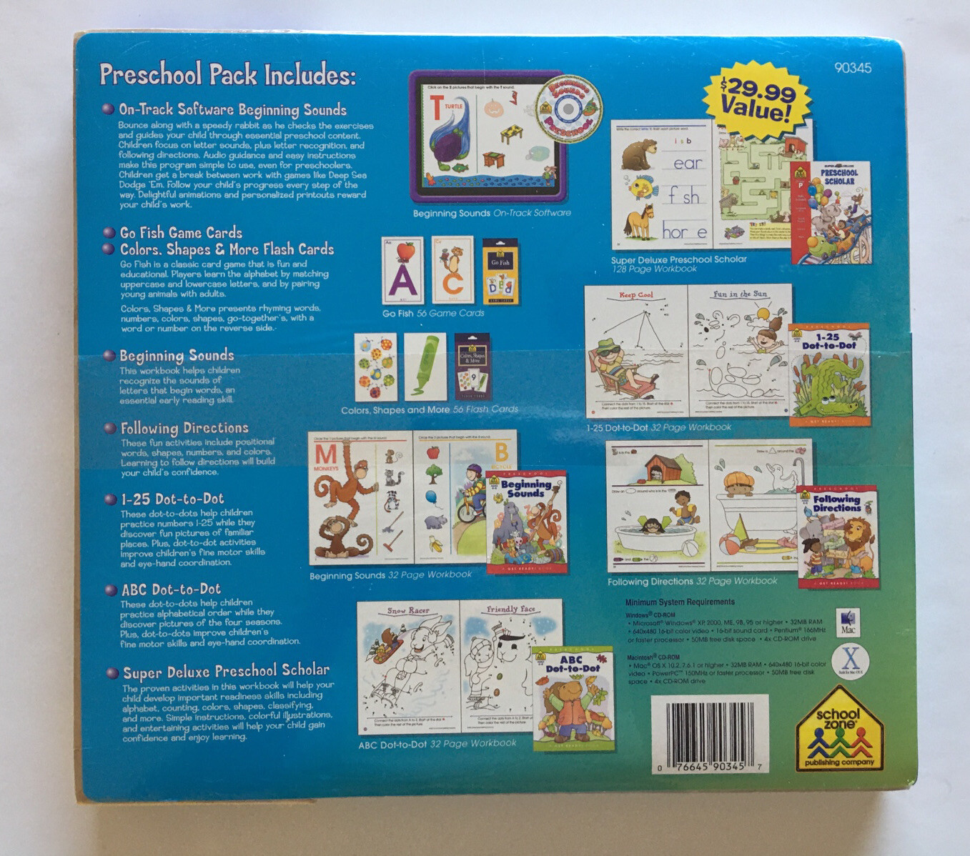 Preschool Learning Lot of 3: 1 Preschool Pack & 2 Standing Pocket Charts New