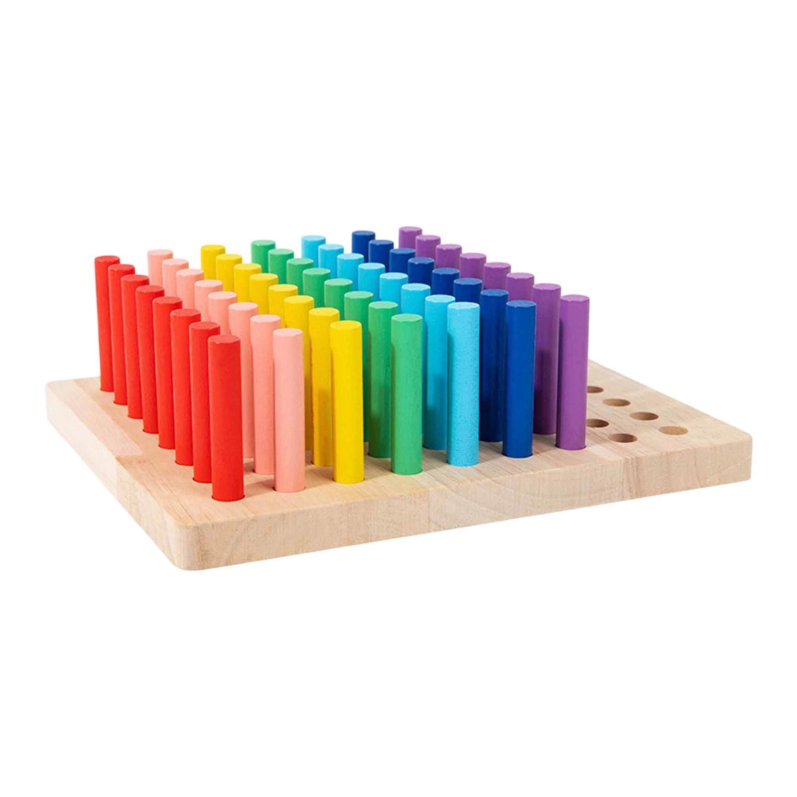 Wooden Sensory Toy Color Sorting Recognition Development Board Game Gift Early