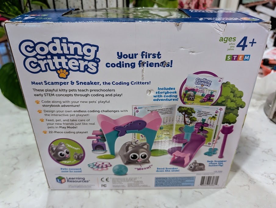 Learning Resources Coding Critters Scamper & Sneaker STEM Toy Preschool Kids NEW