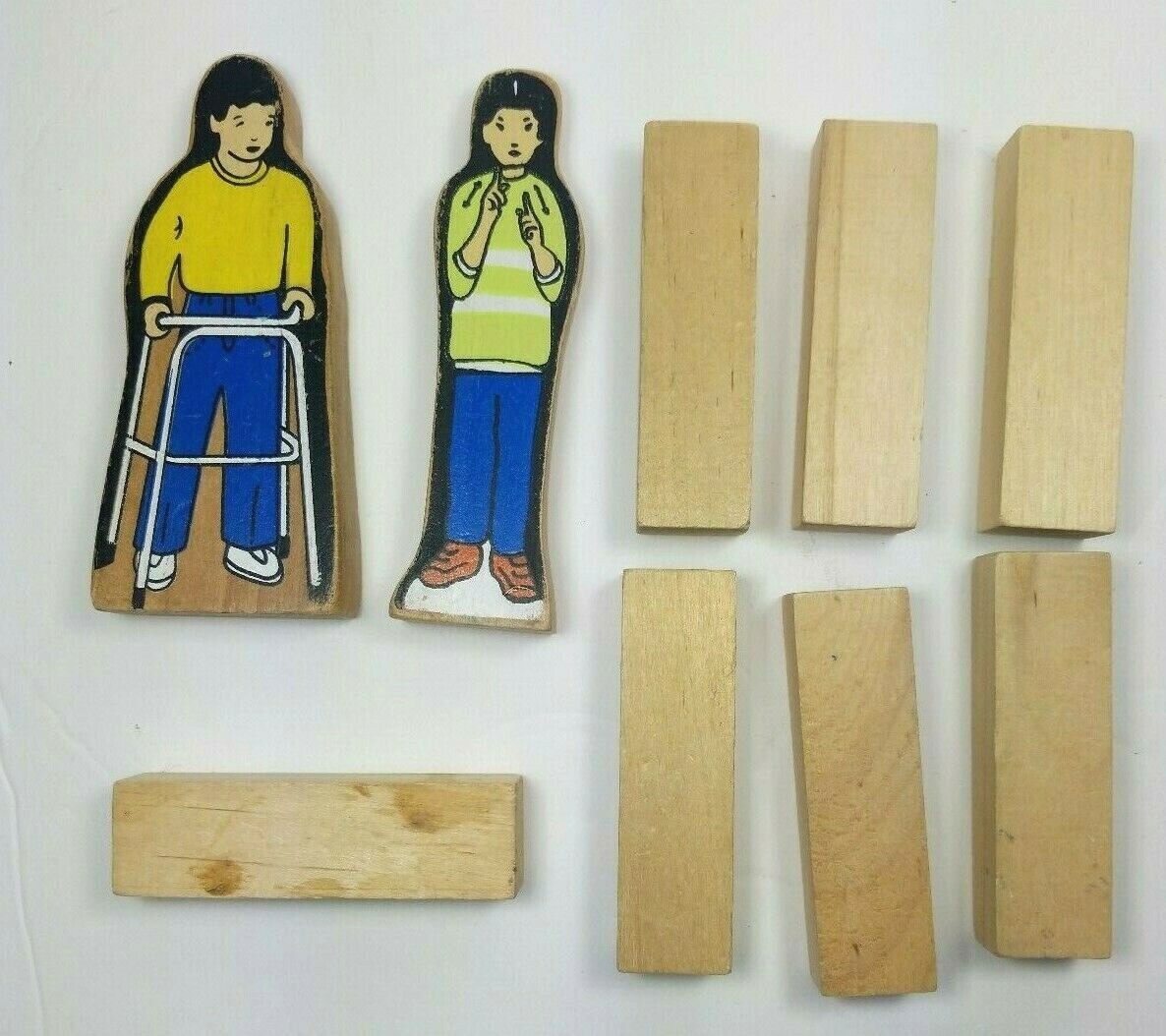 31 Snap N Play Wooden Blocks People Expansion Replacement Child with Walker Lot