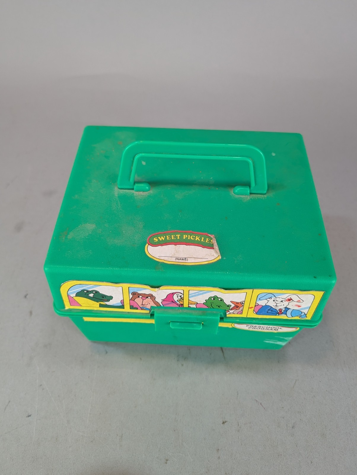 Vintage 80’s Sweet Pickles Preschool Program Learning Case Activity Bus w/ Cards