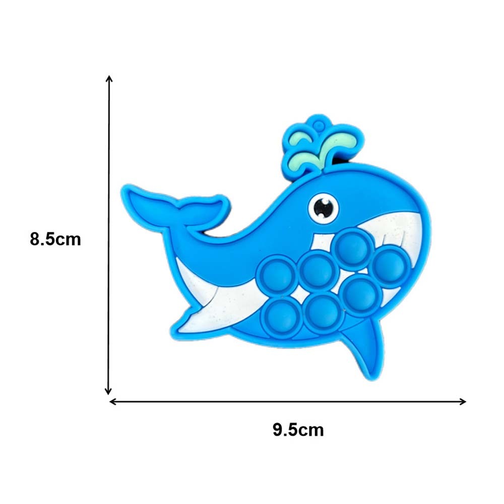 Squishy Playful Flexible Compact 3Pcs Ocean Series Stress-Relief Bubble Keychain