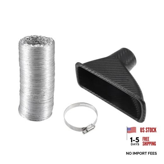 Air Intake Duct, Front Bumper Car Square Brake Air Duct with Extendable