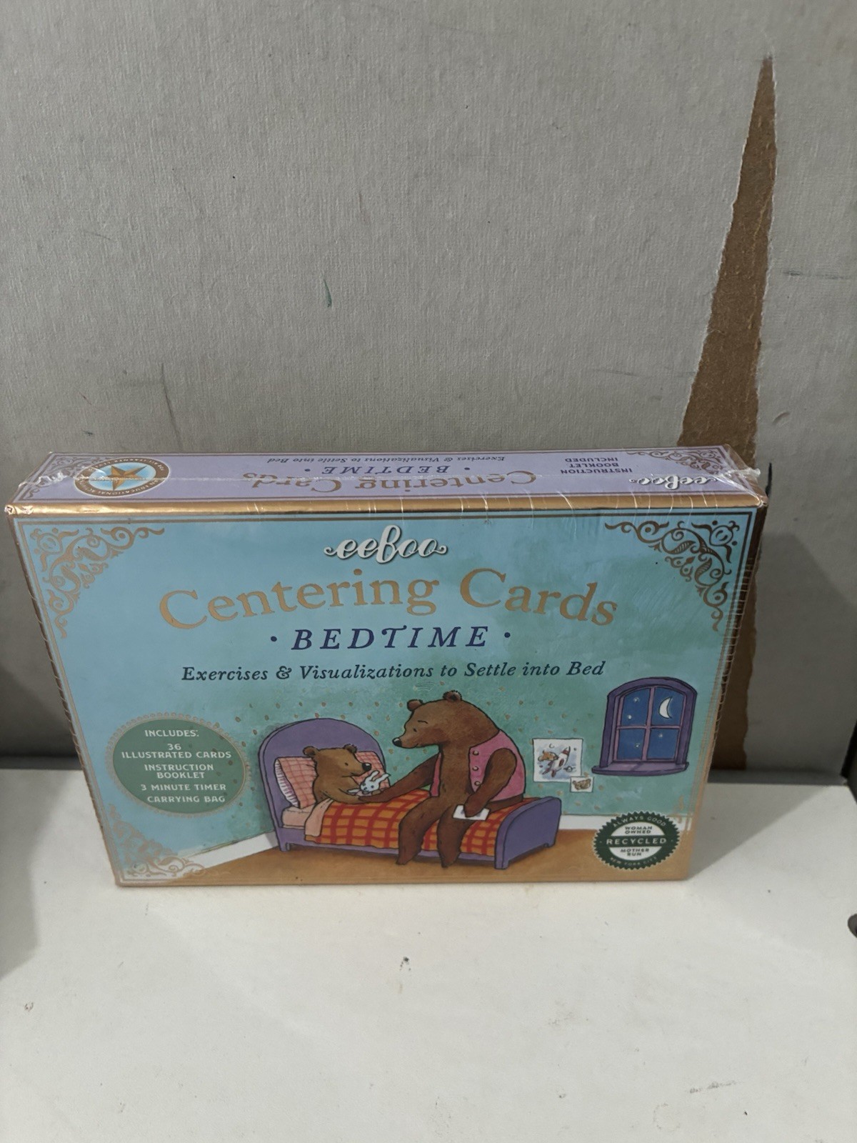 EeBoo Bedtime Centering Cards Exercises & Visualizations 36 Cards Bag Timer
