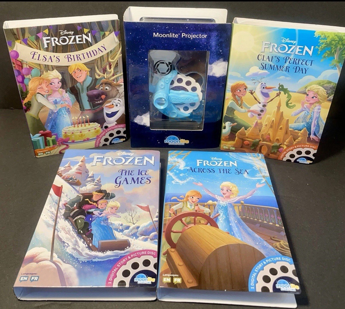 Disney Moonlite Story Time Projector & Frozen NEW IN BOX