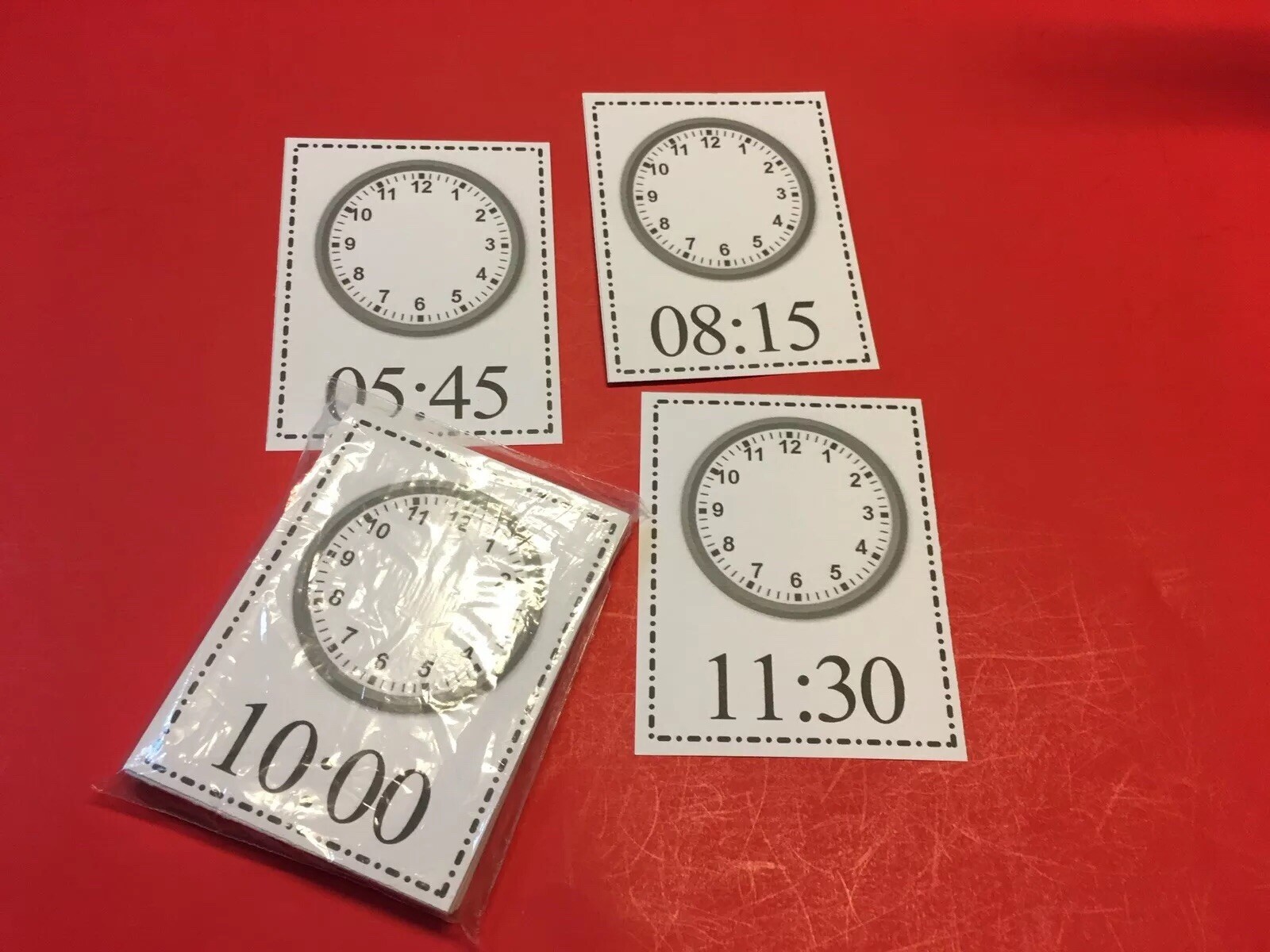 DRY ERASE – LEARN TO WRITE THE TIME CLOCK FACE – 40 LAMINATED FLASH CARDS