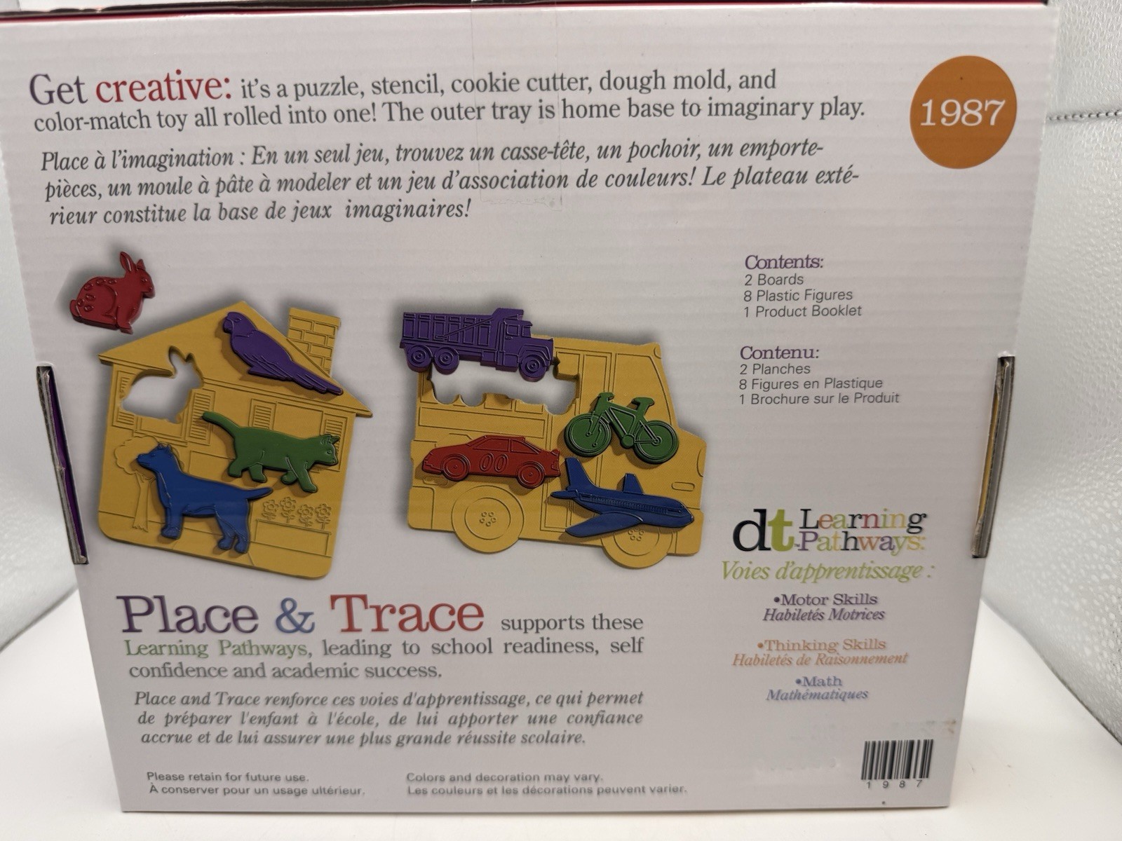 Discovery Toys Place & Trace Puzzle Stencil Shapes Set Educational Model 1987