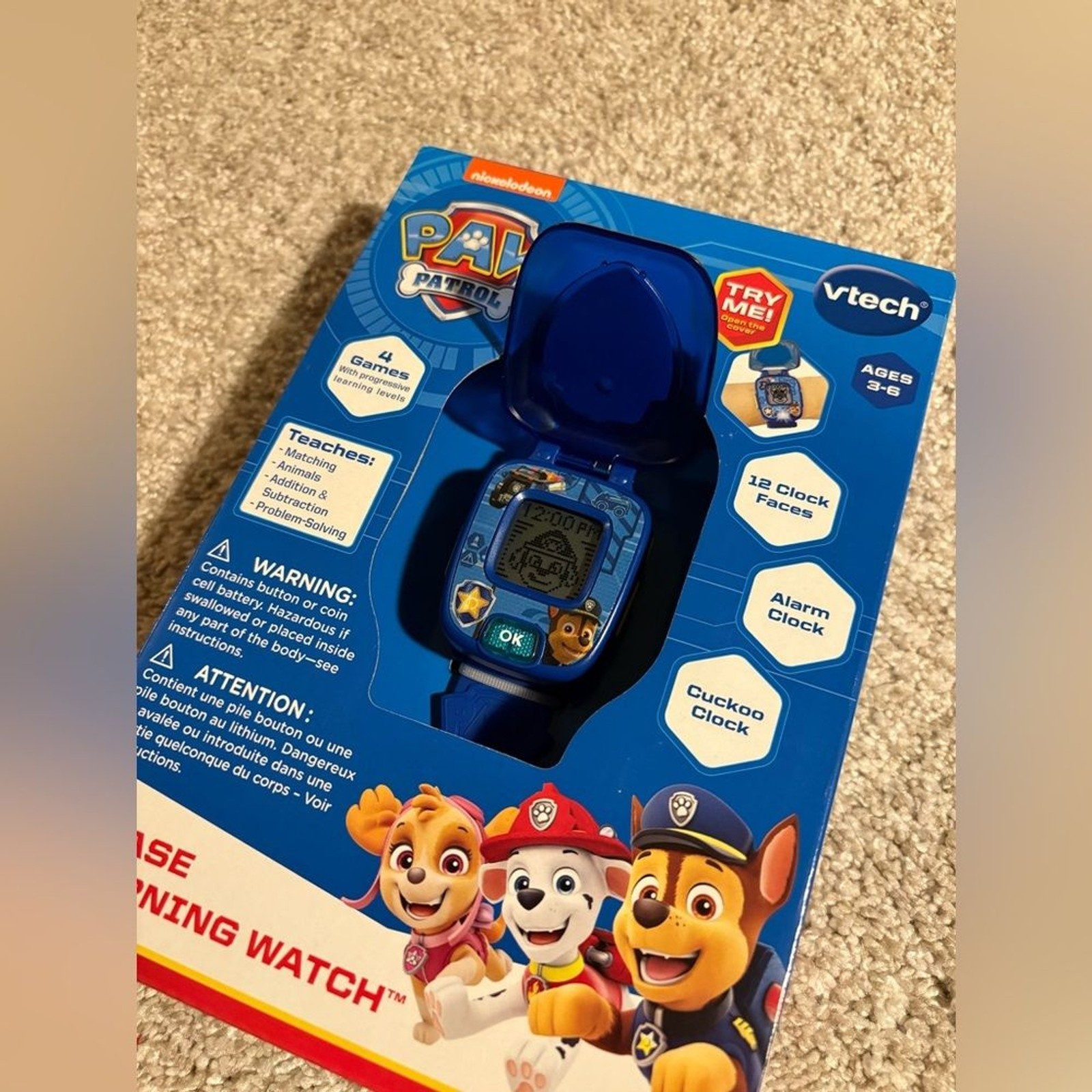 New VTech PAW Patrol Chase Learning Watch Toddler Watch