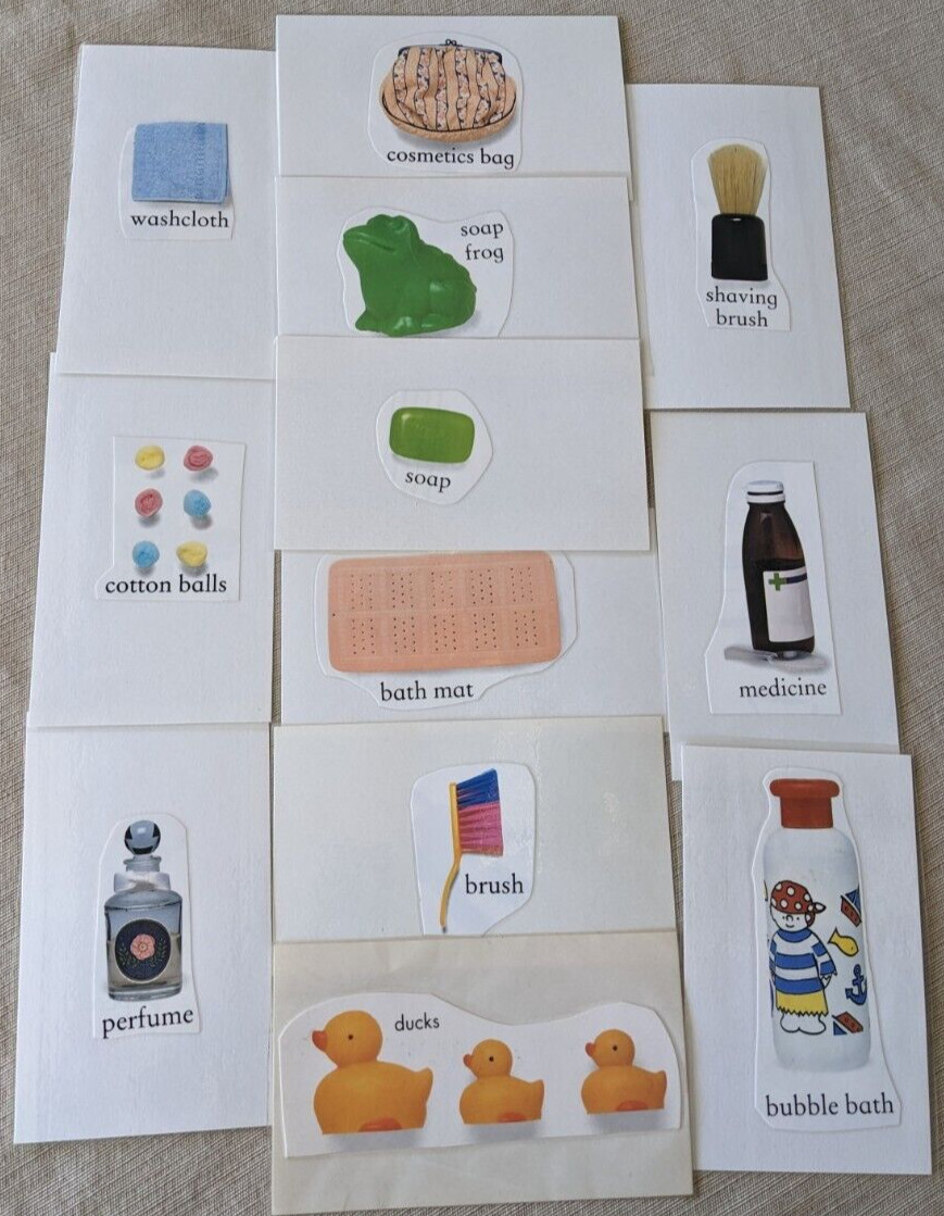 PECS – Early Intervention Speech ABA Therapy 24 Cards (Bath)