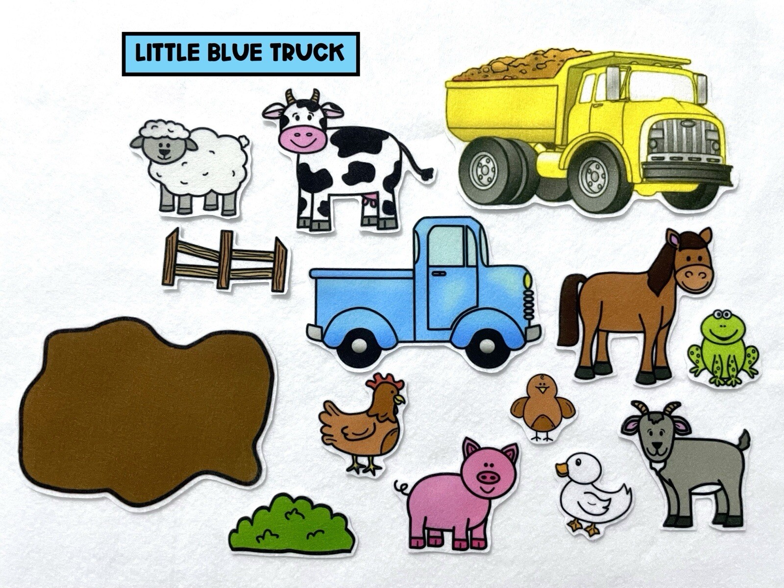 Little Blue Truck Felt Story / Flannel Board Story, Kids Gifts, Pretend Play