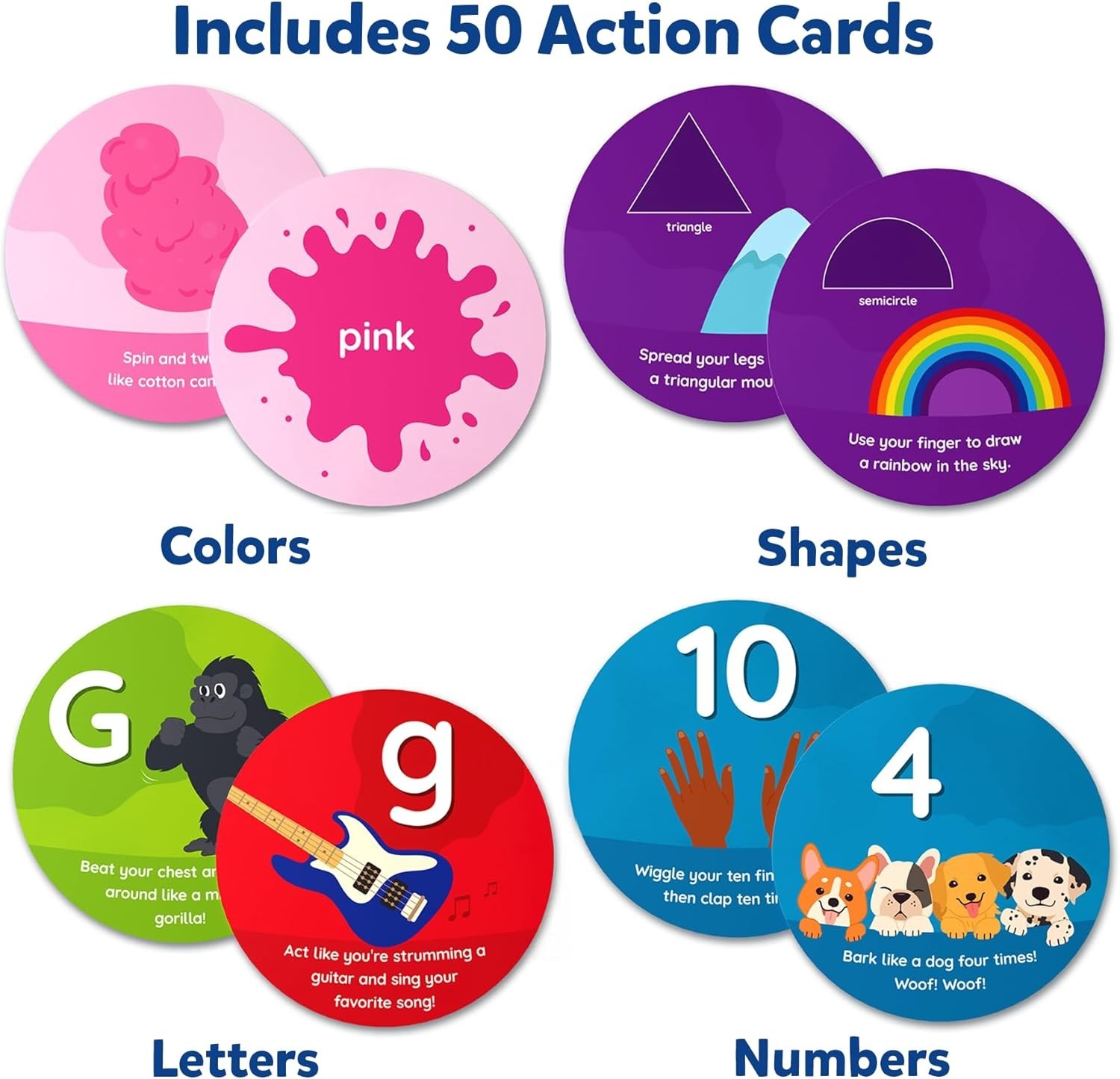 Card Game for Toddlers – Jump & Learn Letters, Numbers, Shapes & Colors, Pres…