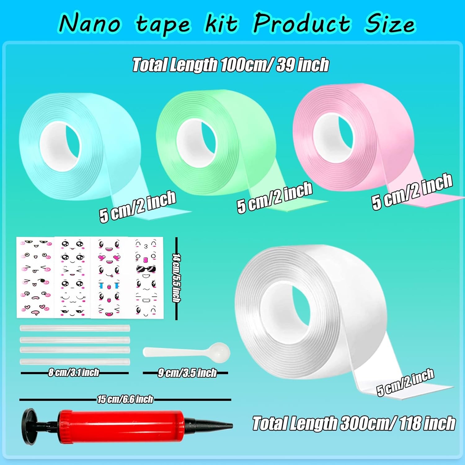 Nano Tape Bubble Kit, Double Sided Adhesive Bubbles, 4Pcs Nano…
