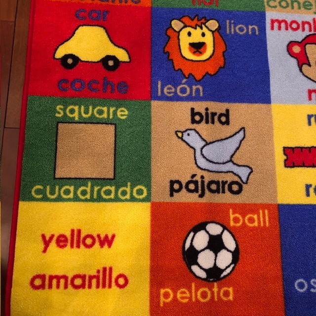 Joy Carpets Children’s Educational Rug Bilingual Spanish – 74″ x 52″
