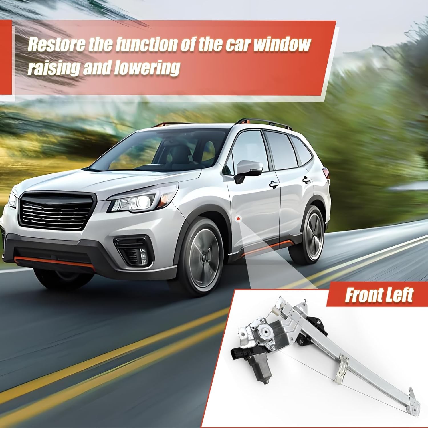 Power Window Regulator with Motor Compatible with 2014-2018 Subaru Forester