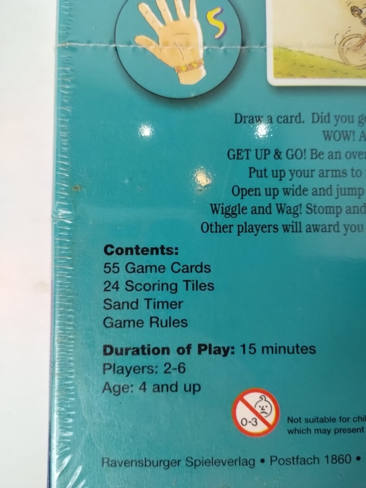 GET UP AND GO! DON’T JUST SIT THERE…PLAY VINTAGE GAME BY RAVENSBURGER – NEW