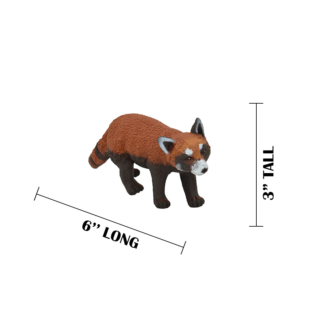Panda Red Realistic Toy Model Plastic Replica Animal, Kids Gift 6″ F4414