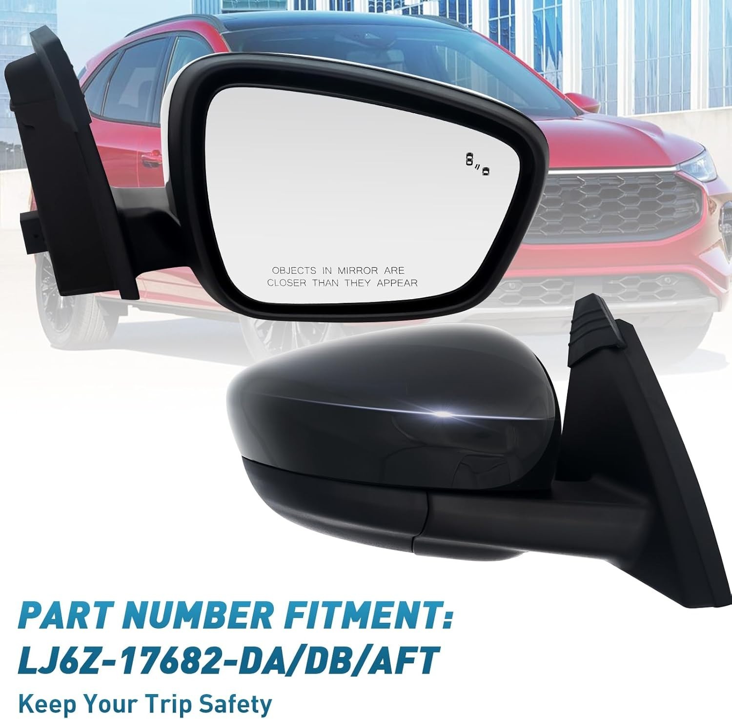 Passenger Side Mirror Compatible With Ford Escape SE/SEL 2020-2023 7-Pins Wit…