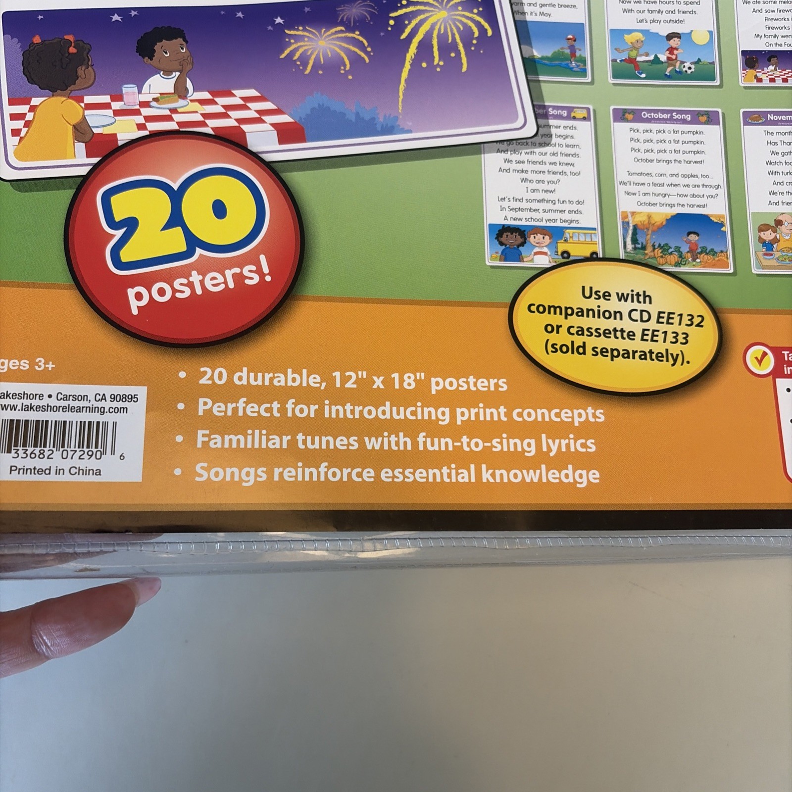 Lakeshore Learning Circle Time Song Poster Pack Classroom 20 Posters