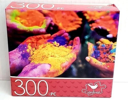 NEW 300PC PUZZLE JIGSAW SET TIKKA POWDERS HANDS COLORFUL EXPLOSION INDIA ART