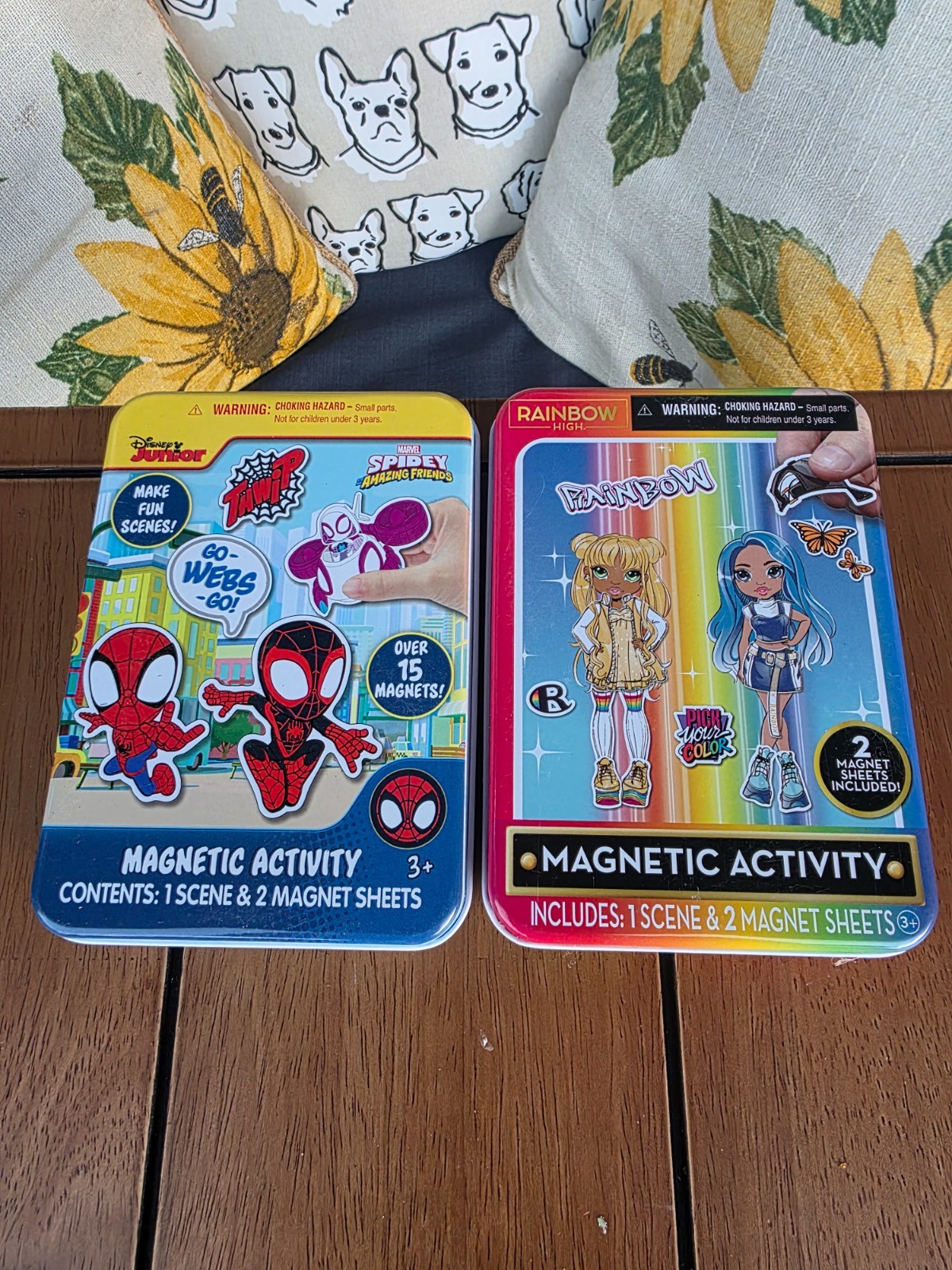 2-Pack Magnetic Activity Tin Bundle – Marvel Spidey & Rainbow High OPEN/NEW