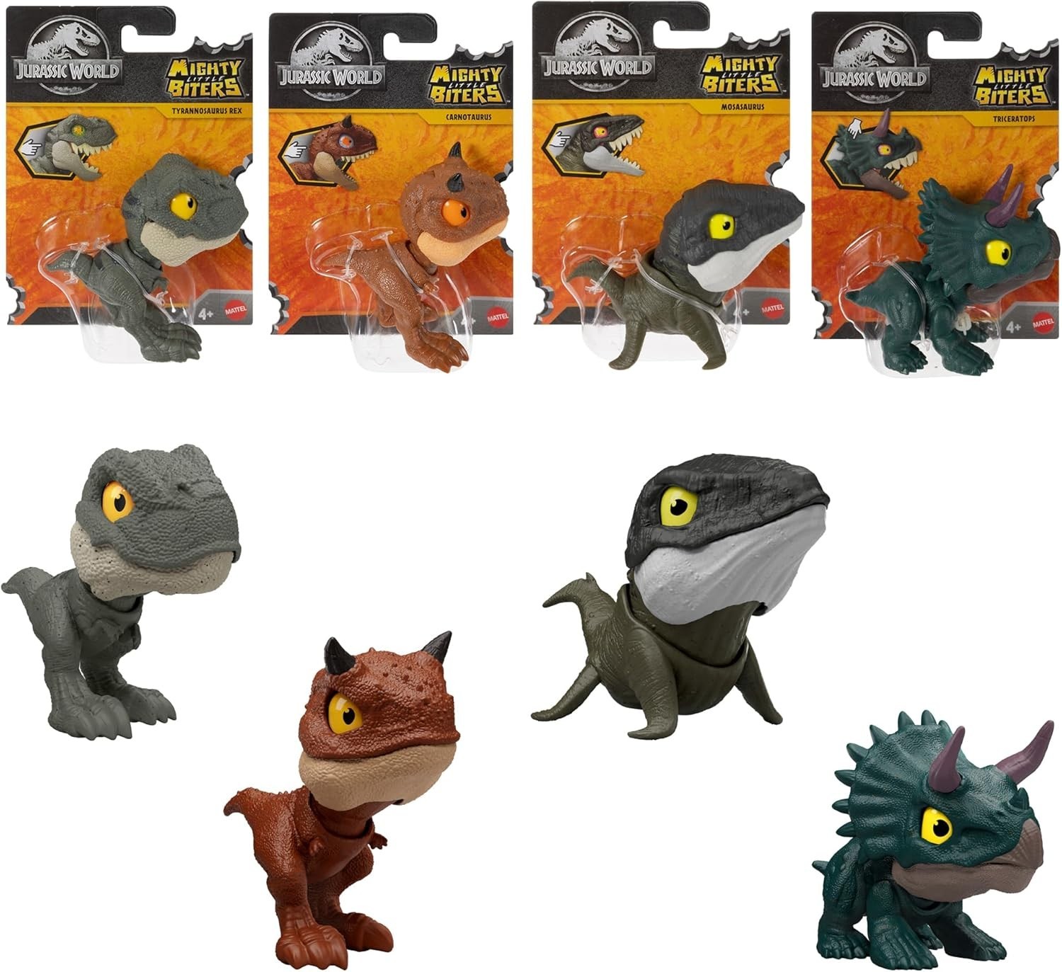 JURASSIC WORLD Figures, Complete Set of 4 Mini Figures (Box Set) 986C-JDC39