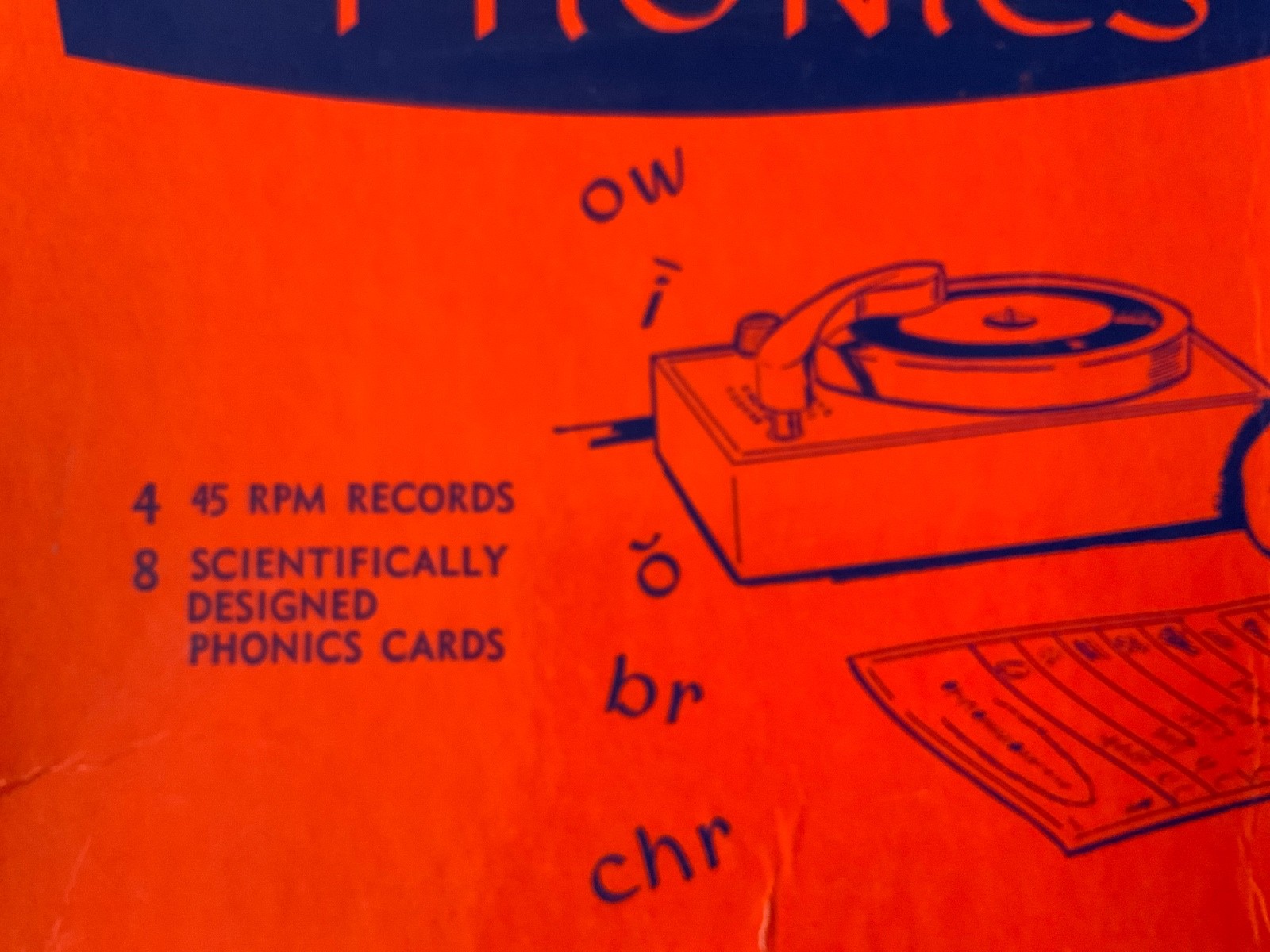 Vintage Reading and Spelling with Phonics w/phonics cards 1964