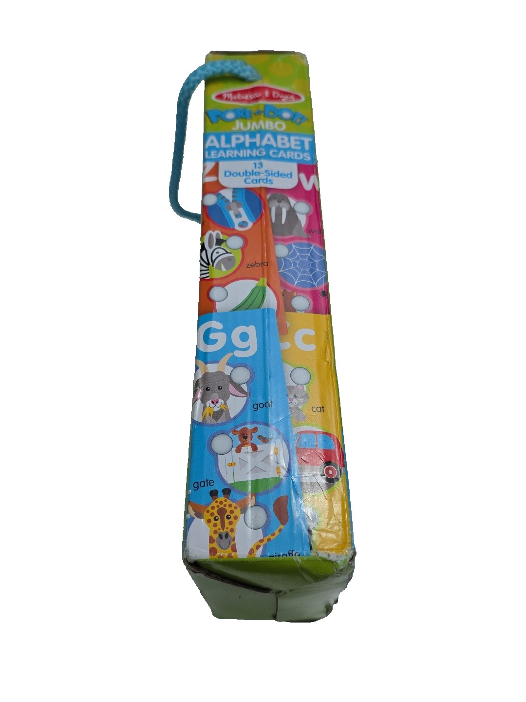 Melissa & Doug Poke-A-Dot Jumbo Alphabet Learning Cards Double-Sided Retail Wear
