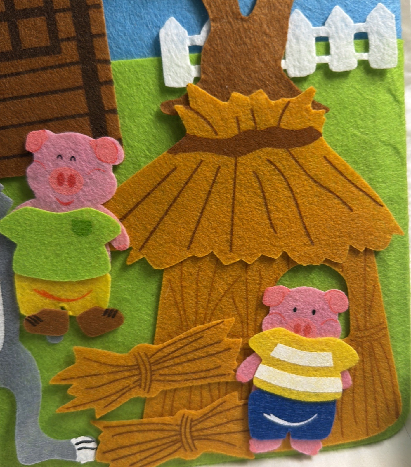 Felt Creations Hurricane Toys THREE PIGS Storyboard 43 Pieces
