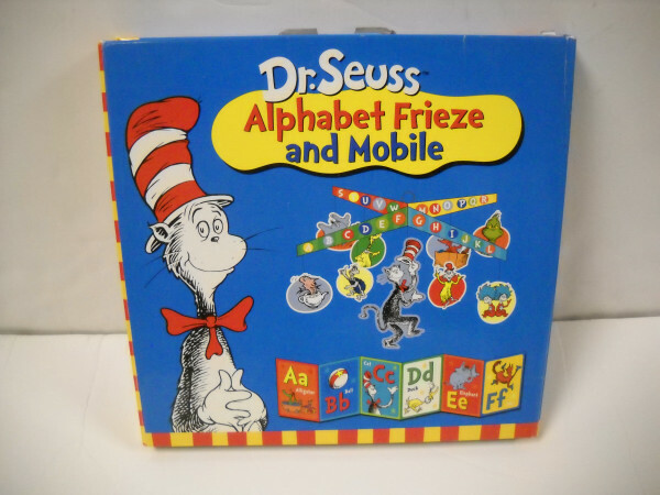Dr. Seuss Laminated Alphabet Frieze And Mobile Brand New Cute Colorful Sturdy!