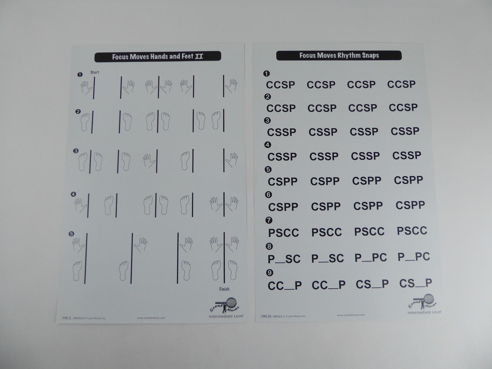 School Moves Focus Moves 11×15 Poster Picture Cards S’cool Lot of 10