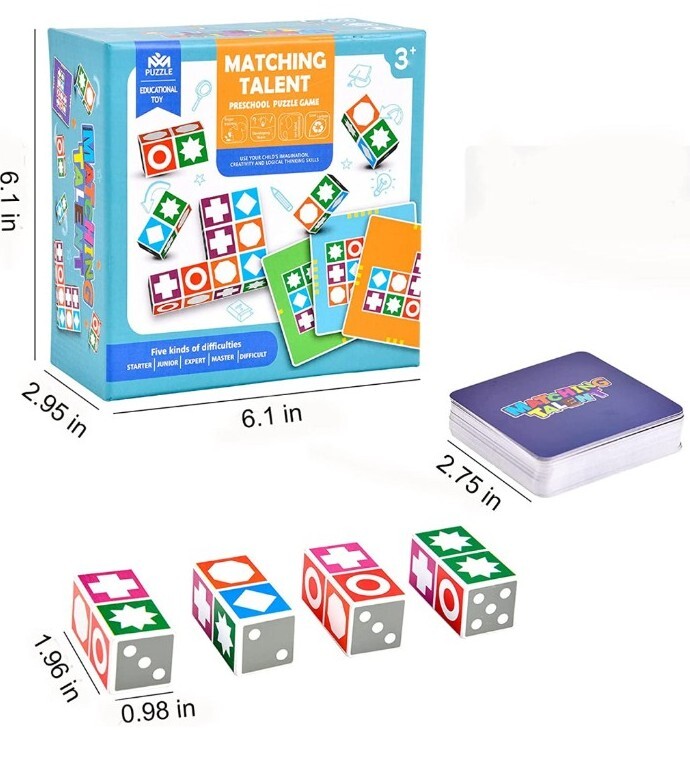 Matching Talent Preschool Puzzle Game Educational Toy 3+ Developing Eye Hand…