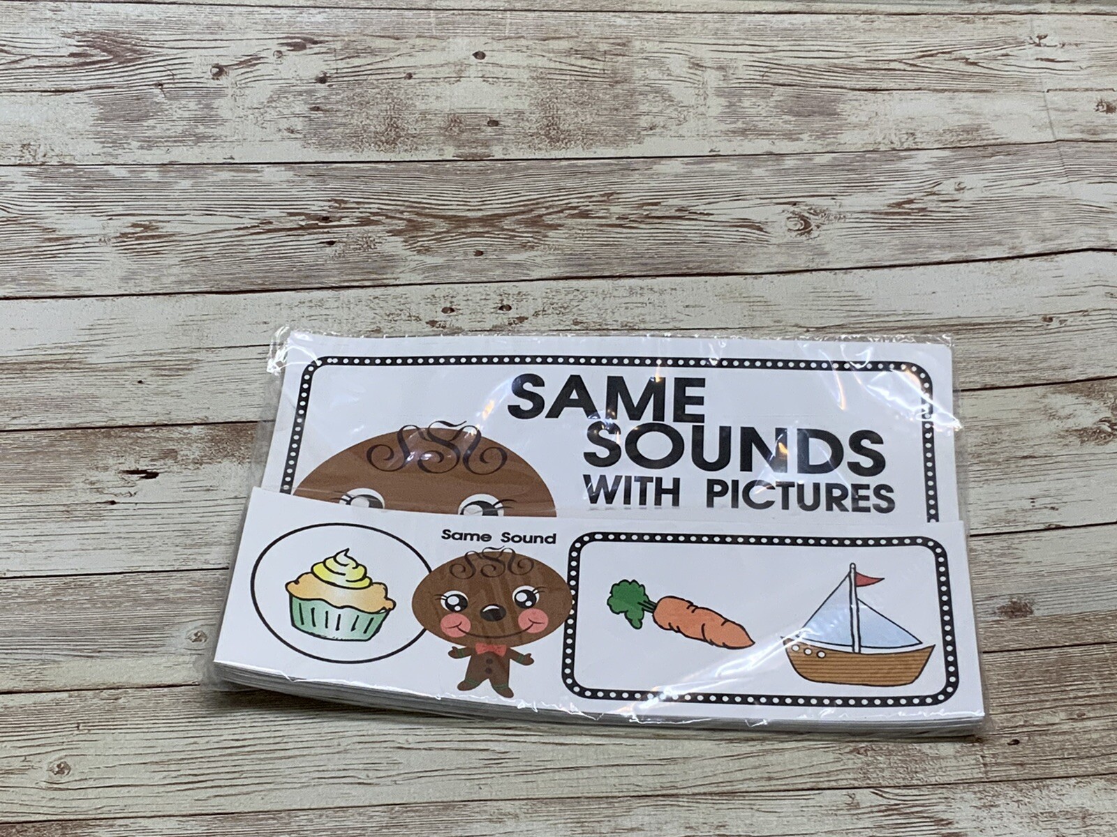 Gingerbread Boy – Themed Learning Centers -Same Sound w/ pictures Laminated