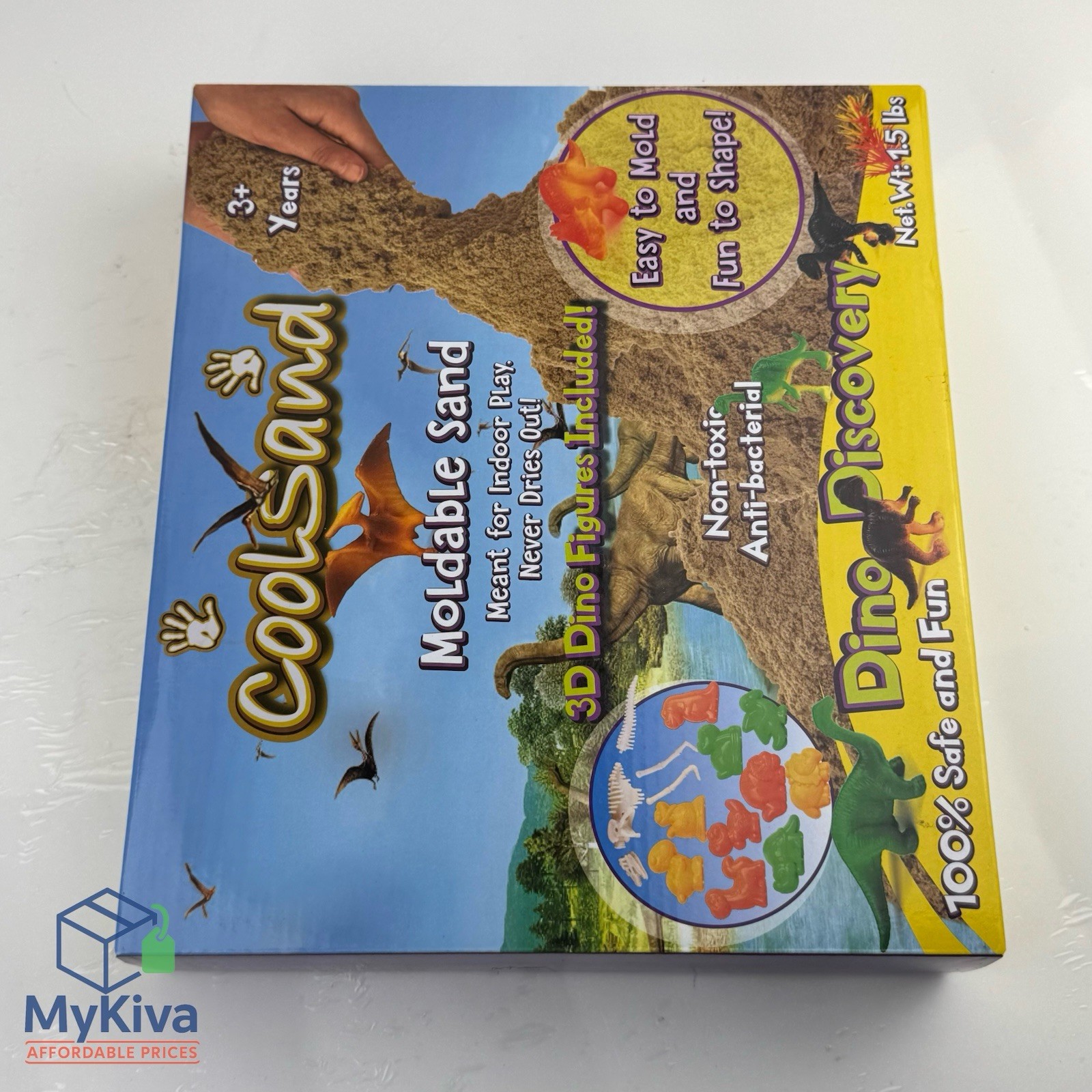CoolSand moldable sand dino discovery set 3D dinosaur figures kids toy