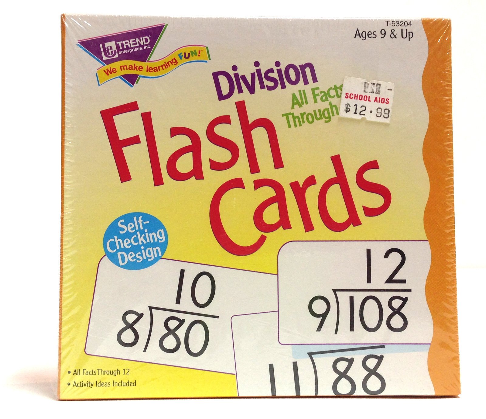 Trend Enterprises Division 0-12 All Facts Skill Drill Flash Cards Ages 9+ Up