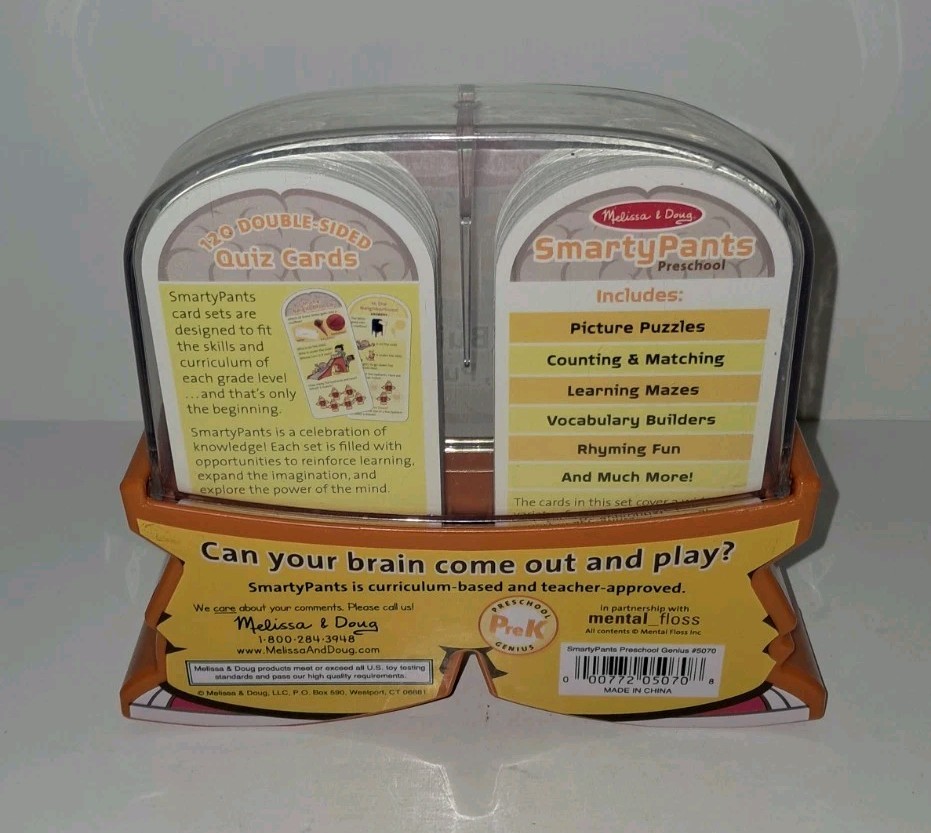 New! Melissa & Doug Pre K Brain Building Cards – SmartyPants