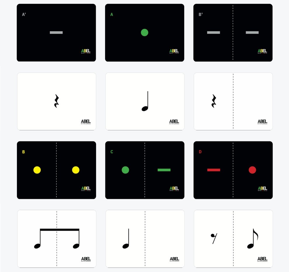 10 x ABEL Rhythm Dominoes ®️