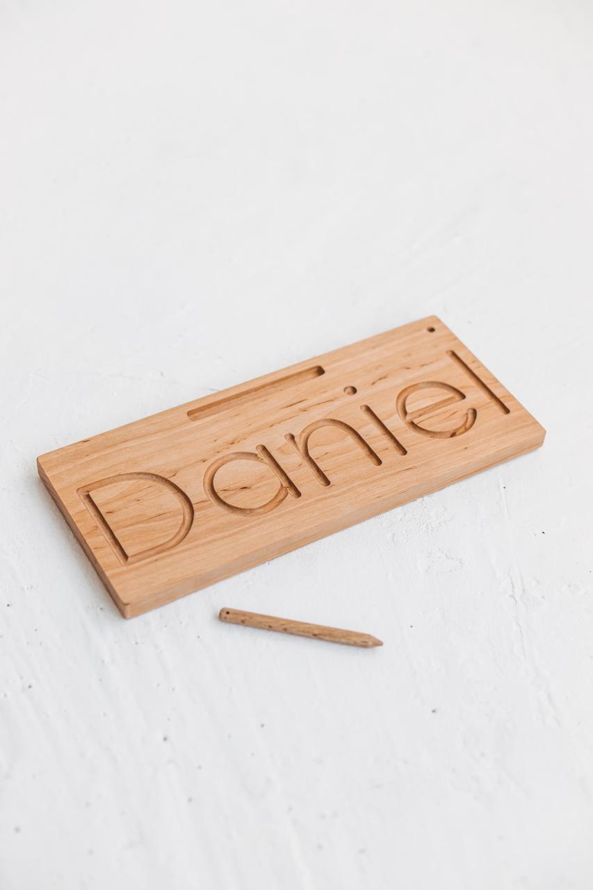 Tracing Name Board Custom Learning Toys Toddler Kindergarten Preschool wooden