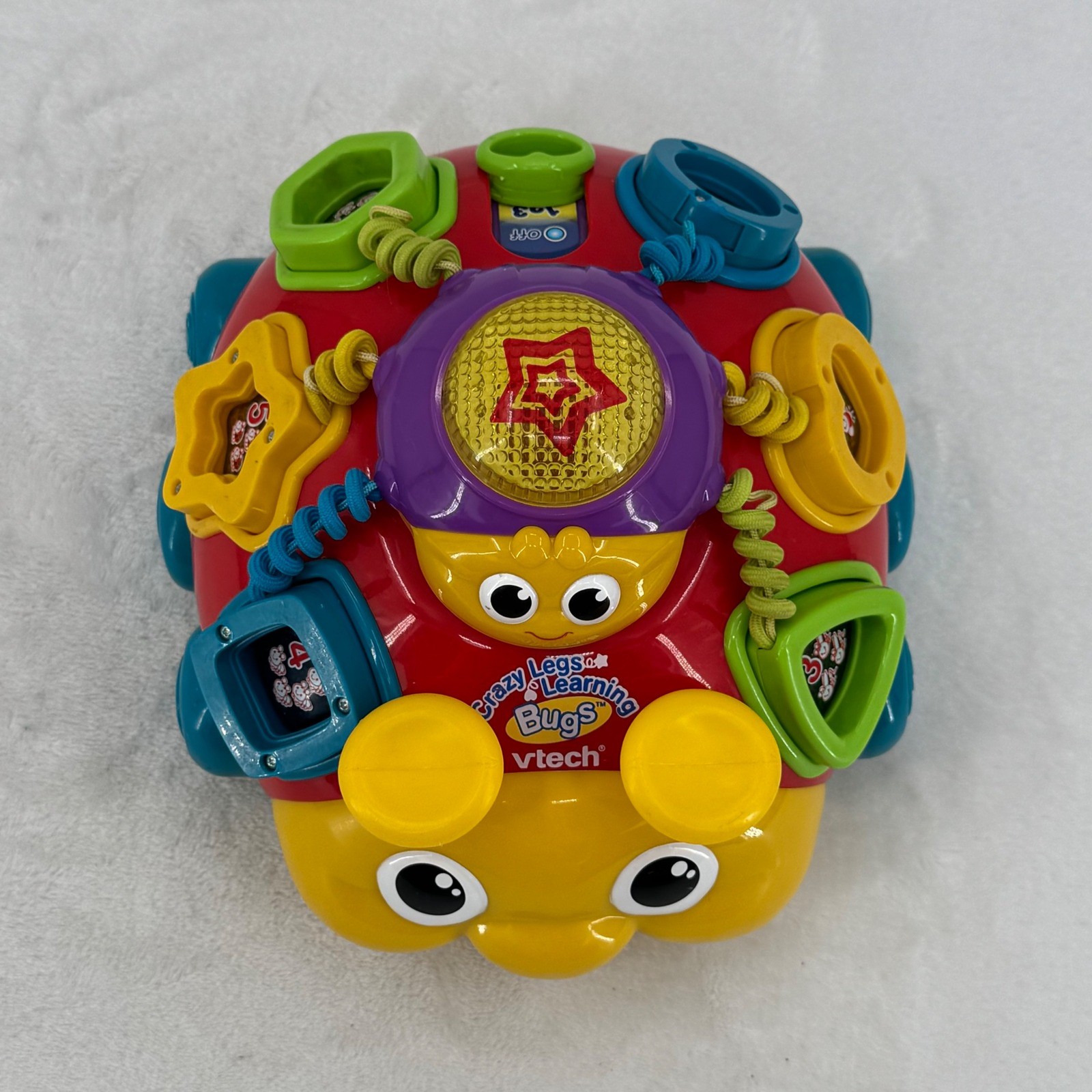 Vtg VTech Crazy Legs Learning Bright Bug Kids Educational Toy Musical Pull Toy