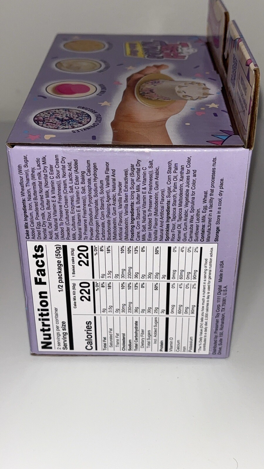 Tasty Tinies Vanilla Mini Cakes Vanilla Frosting & Unicorn Sprinkles Ages 6+ NEW
