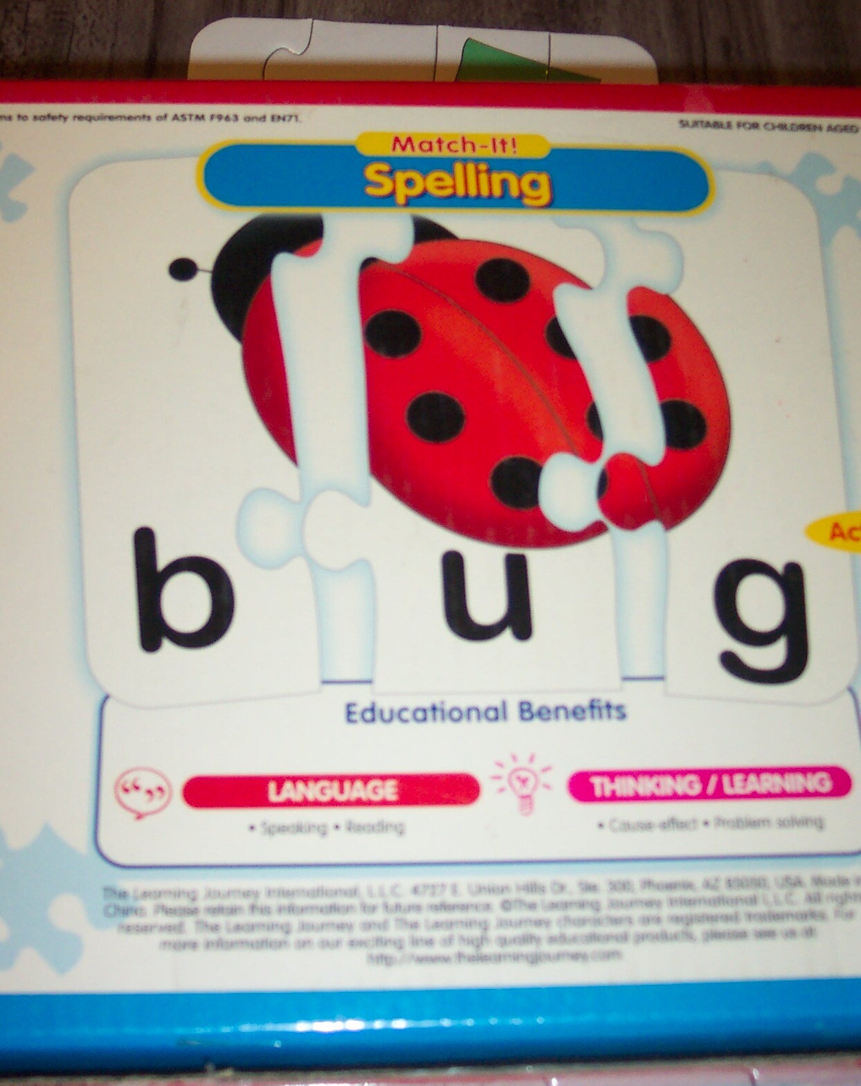 The Learning Journey MATCH-IT SPELLING MINI PUZZLES Children’s Educational Toy