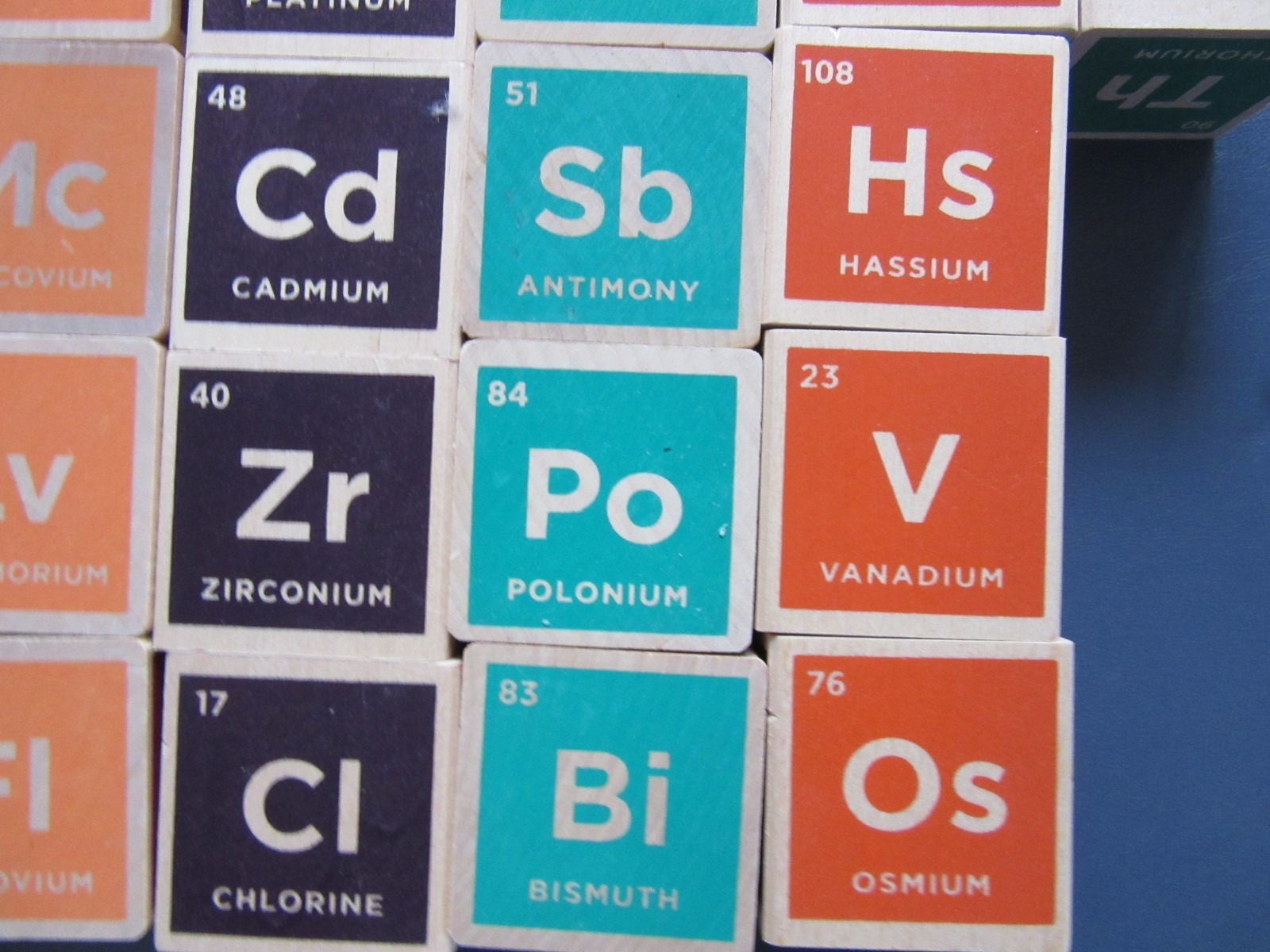 Uncle Goose Periodic Table of Elements wooden blocks lot of 39