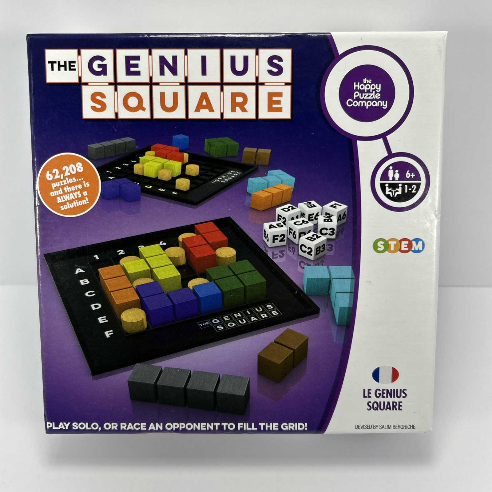 THE GENIUS SQUARE Stem Race Game Complete – 2018 Happy Puzzle Co.