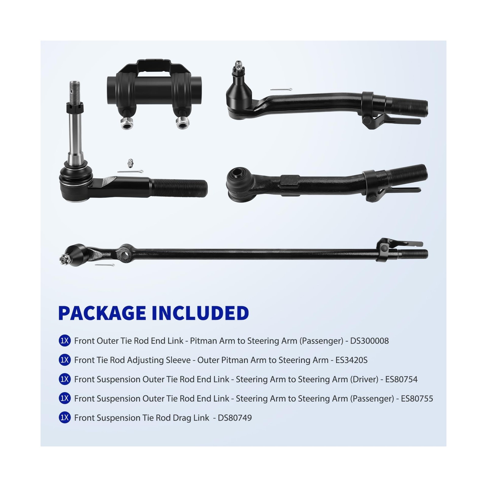 LCWRGS Front Tie Rod Ends Kit for 2005-2016 Ford F-250 F-350 Super Duty 4WD 4…