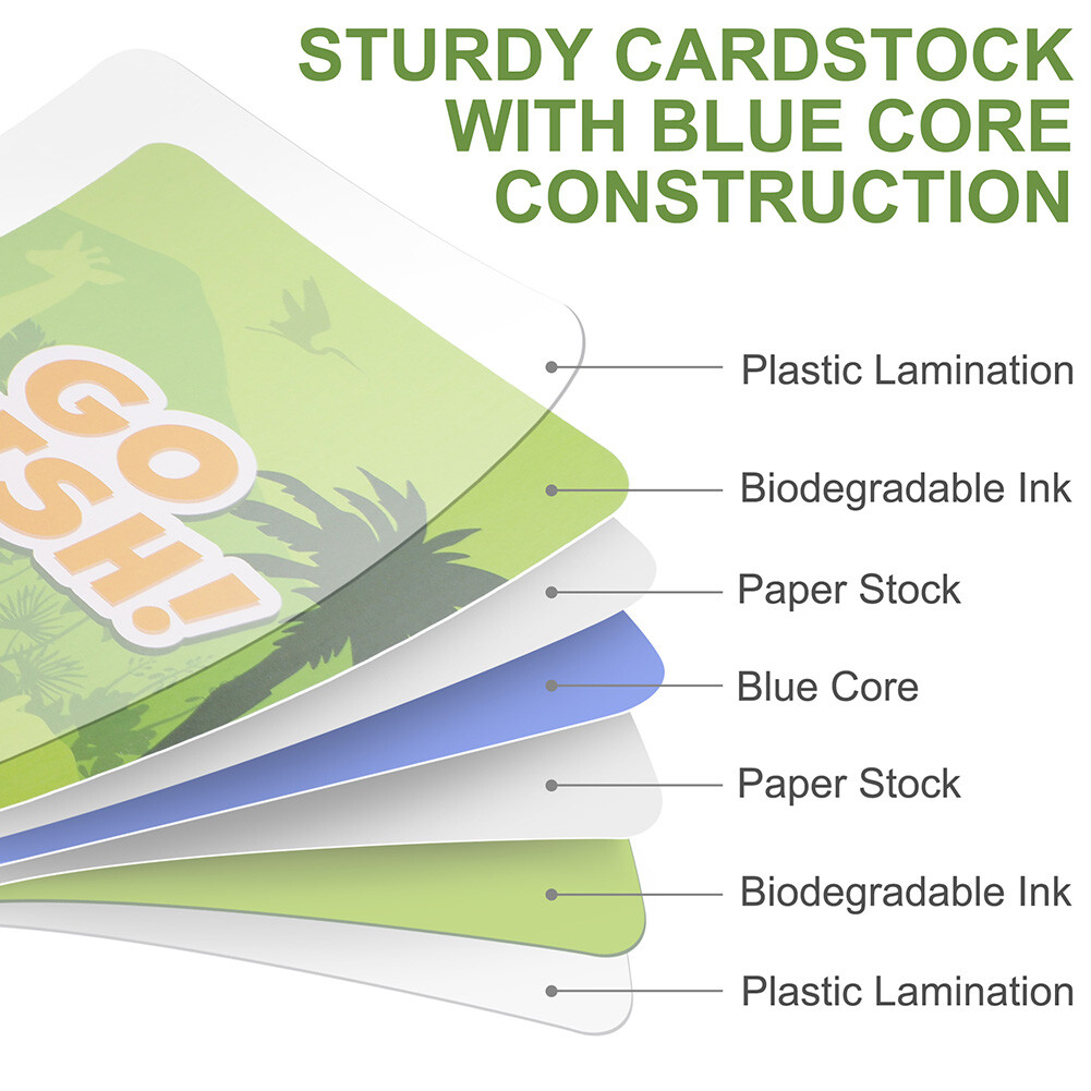 Go Fish Flash Cards Game Safari Animal Educational Card for Children Kids Adults