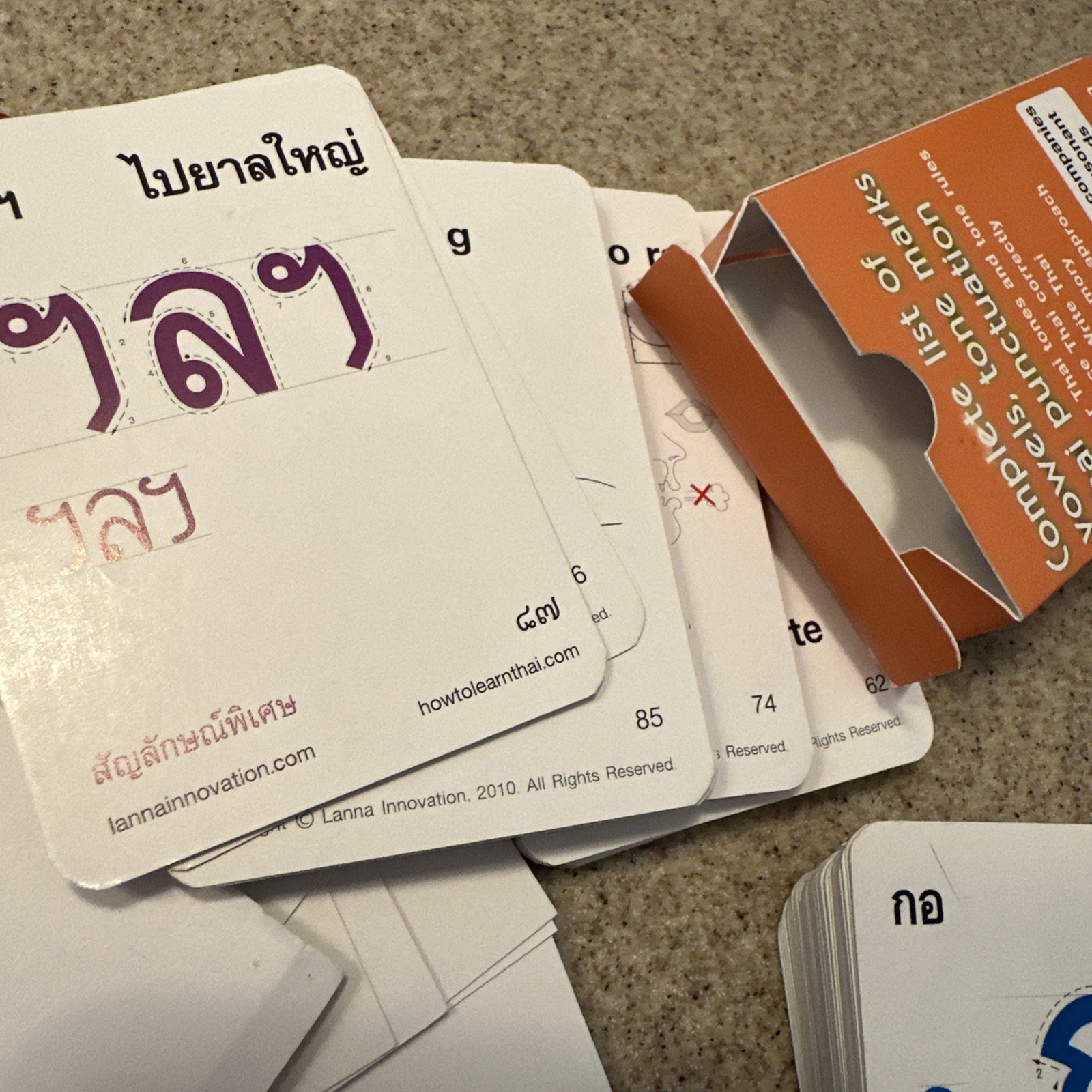 Learn Thai Flash Cards Learn Thai Language Learning Cards for Kids – Pre-owned