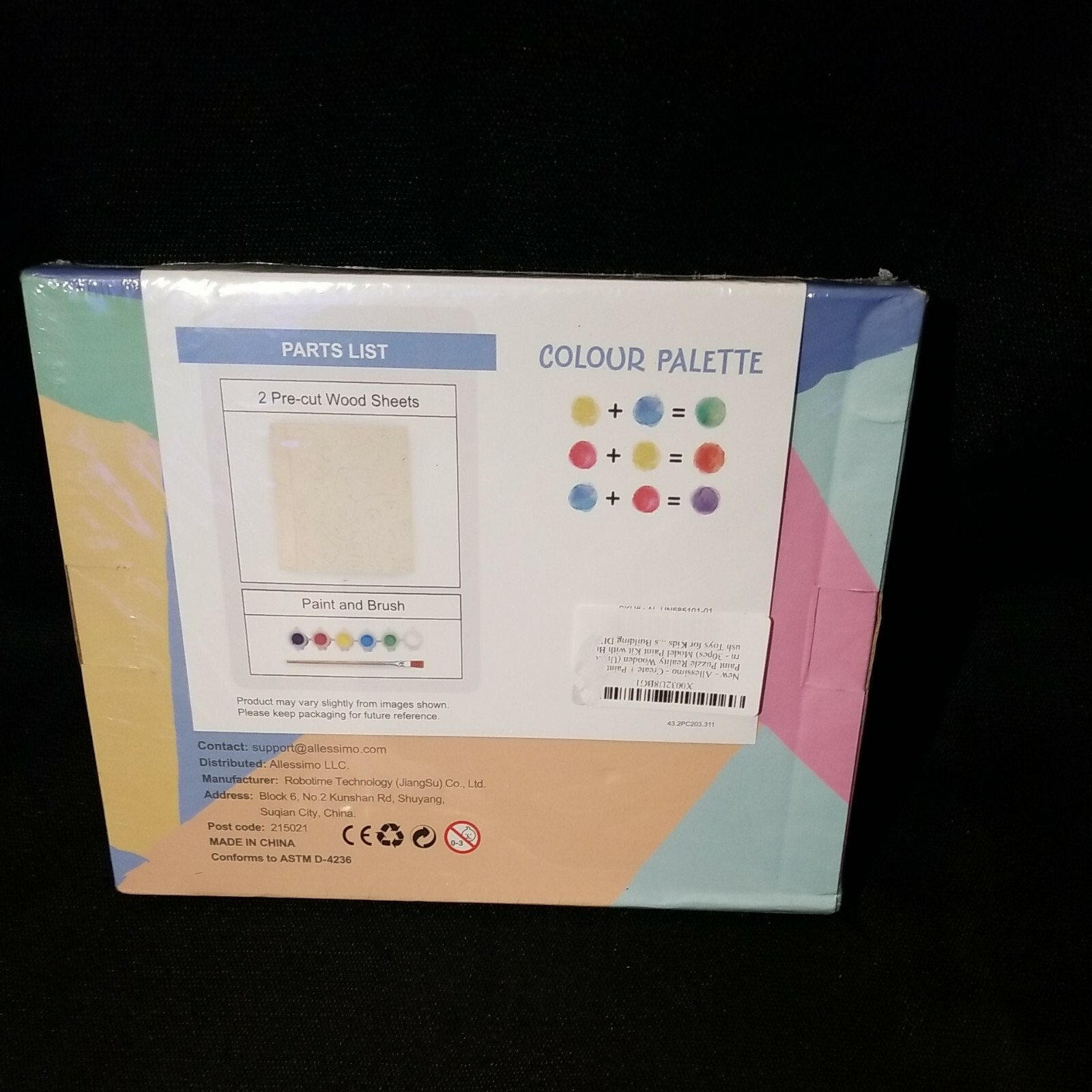 NIB Allessimo Reality Puzzle Paint Kit Level 3 ~ Unicorn ~ 3d puzzle craft