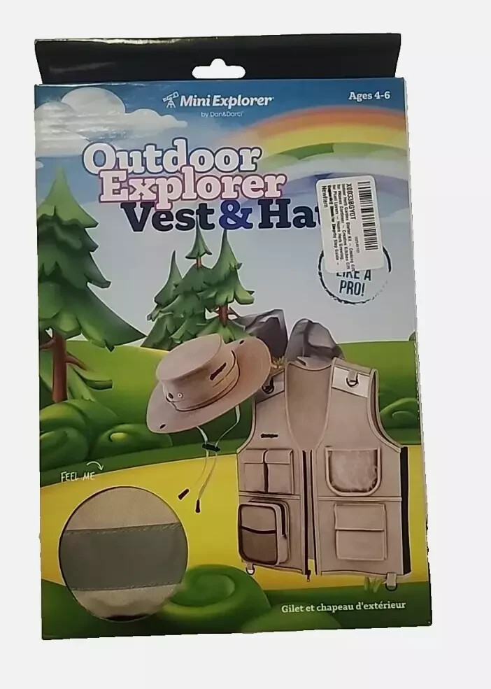 Mini Explorer Outdoor Adventure Vest & Hat Set for Kids Ages 4-6 – Kids Explorer