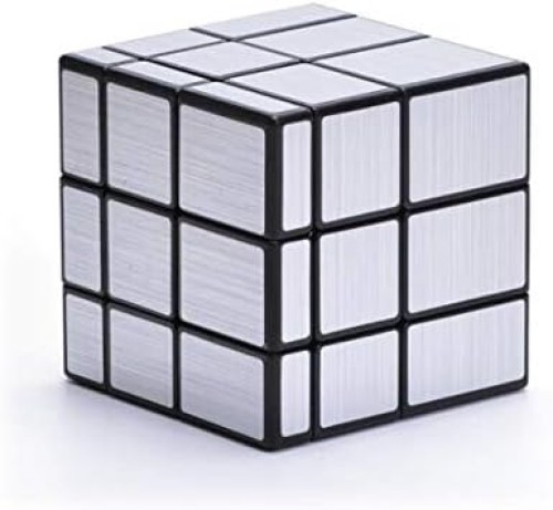 CuberSpeed Mirror Cube 3x3x3 Silver Sticker Magic Cube Black 3×3 Silver Mirror..